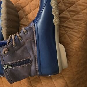 Kids Brown and Blue Boots